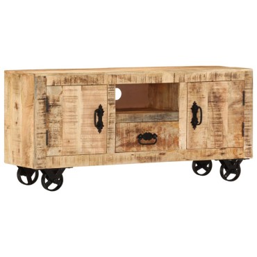 vidaXL Έπιπλο Τηλεόρασης 110x30x50cm από Ακατέργαστο Ξύλο Μάνγκο