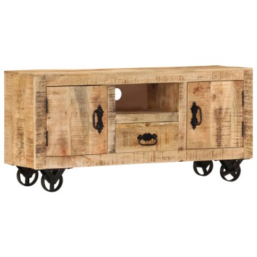 vidaXL Έπιπλο Τηλεόρασης 110x30x50cm από Ακατέργαστο Ξύλο Μάνγκο