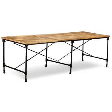 vidaXL Τραπεζαρία από Μασίφ Ξύλο Μάνγκο 240x90x76cm 1 τεμ.