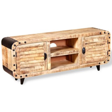vidaXL Έπιπλο Τηλεόρασης 120x30x50cm από Ακατέργαστο Ξύλο Μάνγκο