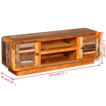 vidaXL Έπιπλο Τηλεόρασης 120x30x40cm από Μασίφ Ανακυκλωμένο Ξύλο