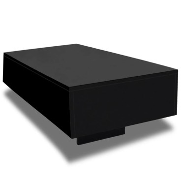 vidaXL Τραπεζάκι Σαλονιού Γυαλιστερό Μαύρο 85x55x31cm 1 τεμ.