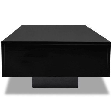 vidaXL Τραπεζάκι Σαλονιού Γυαλιστερό Μαύρο 85x55x31cm 1 τεμ.