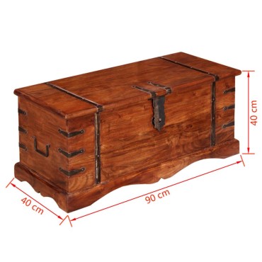 vidaXL Μπαούλο Αποθήκευσης από Μασίφ Ξύλο 90x40x40cm 1 τεμ.