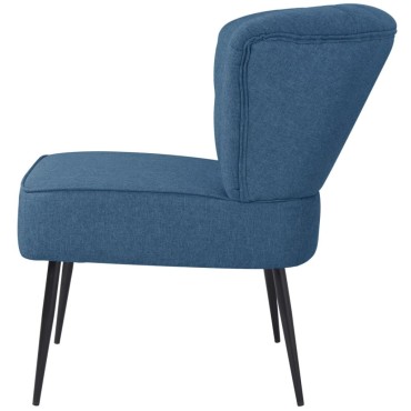 vidaXL Πολυθρόνα Cocktail Μπλε Υφασμάτινη 64x73x81cm 1 τεμ.