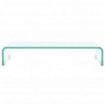 vidaXL Βάση Τηλεόρασης/Οθόνης Διάφανη 60x25x11cm Γυάλινη
