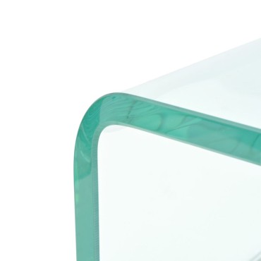 vidaXL Βάση Τηλεόρασης/Οθόνης Διάφανη 80x30x13cm Γυάλινη