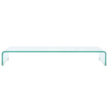 vidaXL Βάση Τηλεόρασης/Οθόνης Διάφανη 90x30x13cm Γυάλινη