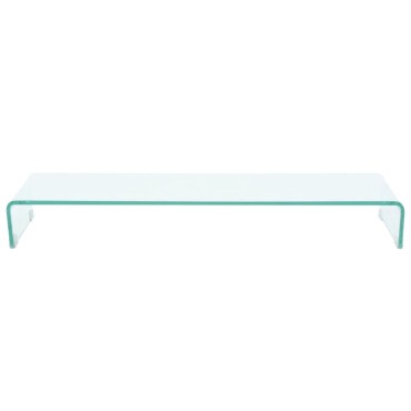 vidaXL Βάση Τηλεόρασης/Οθόνης Διάφανη 100x30x13cm Γυάλινη