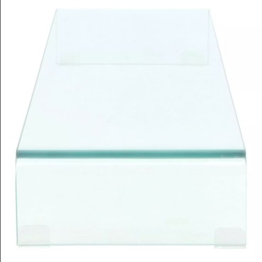 vidaXL Βάση Τηλεόρασης/Οθόνης Διάφανη 100x30x13cm Γυάλινη