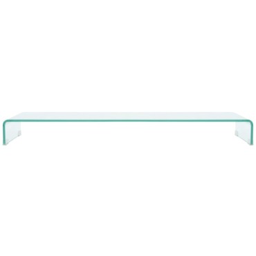 vidaXL Βάση Τηλεόρασης/Οθόνης Διάφανη 120x30x13cm Γυάλινη