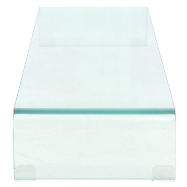 vidaXL Βάση Τηλεόρασης/Οθόνης Διάφανη 120x30x13cm Γυάλινη