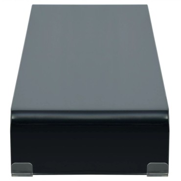vidaXL Βάση Τηλεόρασης/Οθόνης Μαύρη 100x30x13cm Γυάλινη