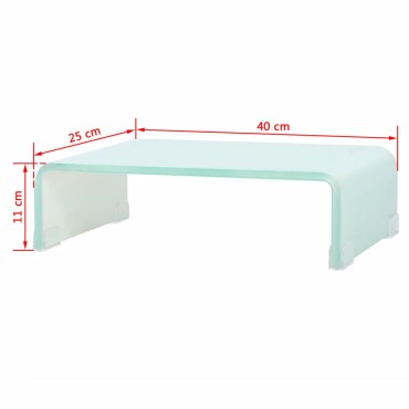 vidaXL Βάση Τηλεόρασης/Οθόνης Πράσινη 40x25x11cm Γυάλινη