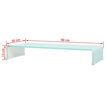 vidaXL Βάση Τηλεόρασης/Οθόνης Πράσινη 90x30x13cm Γυάλινη