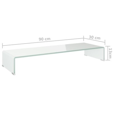 vidaXL Βάση Τηλεόρασης/Οθόνης Πράσινη 90x30x13cm Γυάλινη
