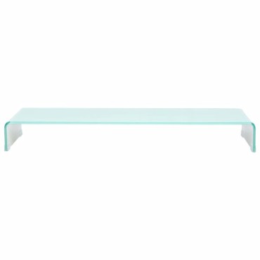 vidaXL Βάση Τηλεόρασης/Οθόνης Πράσινη 100x30x13cm Γυάλινη