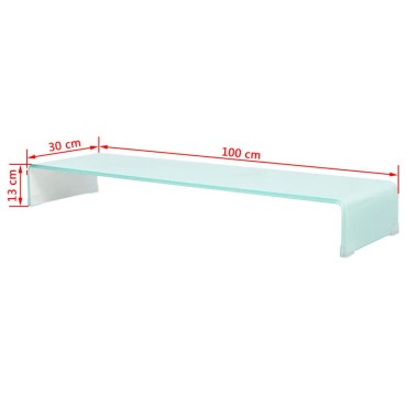 vidaXL Βάση Τηλεόρασης/Οθόνης Πράσινη 100x30x13cm Γυάλινη