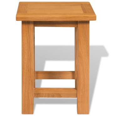 vidaXL Τραπέζι Βοηθητικό 27x24x37cm από Μασίφ Ξύλο Δρυός 1 τεμ.