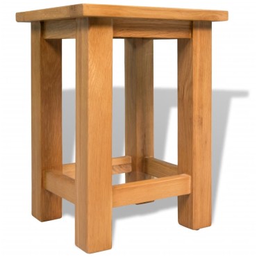 vidaXL Τραπέζι Βοηθητικό 27x24x37cm από Μασίφ Ξύλο Δρυός 1 τεμ.