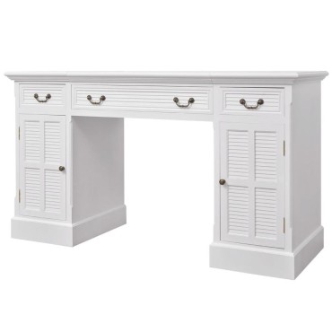 vidaXL Γραφείο Δύο Όψεων Λευκό 140x48x80cm 1 τεμ.