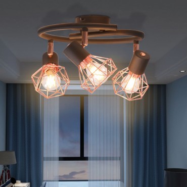 vidaXL Φωτιστικό Σποτ Ράγα με 3 Λαμπτήρες LED Filament 12 W