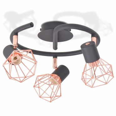 vidaXL Φωτιστικό Σποτ Ράγα με 3 Λαμπτήρες LED Filament 12 W