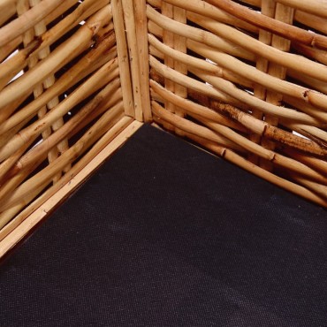 vidaXL Καναπές Τριθέσιος από Γνήσιο Ρατάν 195x80x67cm 1 τεμ.