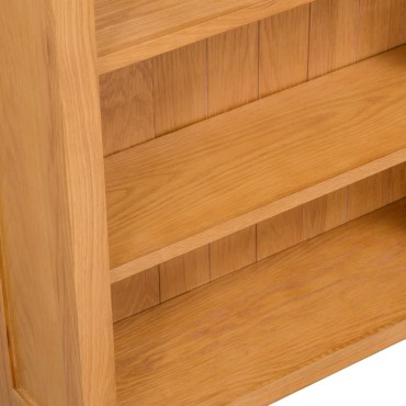 vidaXL Βιβλιοθήκη με 3 Επίπεδα 70x22,5x82cm από Μασίφ Ξύλο Δρυός 1 τεμ.