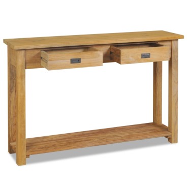 vidaXL Τραπέζι Κονσόλα 120x30x80cm από Μασίφ Ξύλο Teak 1 τεμ.