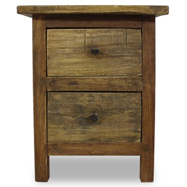 vidaXL Κομοδίνο 40x30x51cm από Μασίφ Ξύλο Μαόνι 1 τεμ.