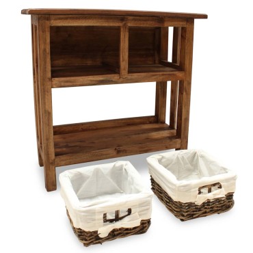 vidaXL Τραπέζι Κονσόλα 69x28x70cm από Μασίφ Ξύλο Μαόνι 1 τεμ.