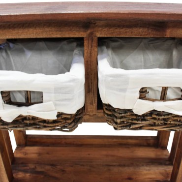 vidaXL Τραπέζι Κονσόλα 69x28x70cm από Μασίφ Ξύλο Μαόνι 1 τεμ.