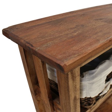 vidaXL Τραπέζι Κονσόλα 69x28x70cm από Μασίφ Ξύλο Μαόνι 1 τεμ.