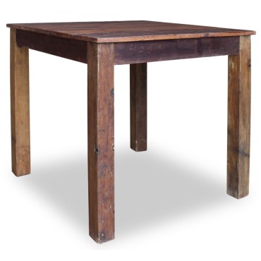 vidaXL Τραπέζι Τραπεζαρίας 82x80x76cm από Μείγμα Ανακυκλωμένων Ξύλων 1 τεμ.