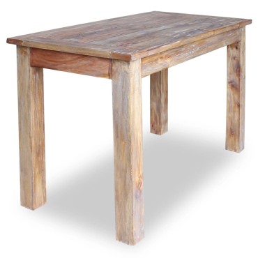 vidaXL Τραπεζαρία 120x60x77cm από Μασίφ Ξύλο Μαόνι 1 τεμ.