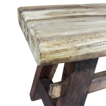 vidaXL Παγκάκι 100x28x43cm από Μείγμα Ανακυκλωμένων Ξύλων/Μασίφ teak 1 τεμ.