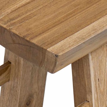 vidaXL Παγκάκι 100x28x43cm από Μείγμα Ανακυκλωμένων Ξύλων/Μασίφ teak 1 τεμ.