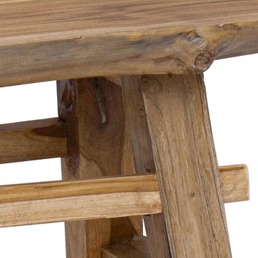 vidaXL Παγκάκι 100x28x43cm από Μείγμα Ανακυκλωμένων Ξύλων/Μασίφ teak 1 τεμ.