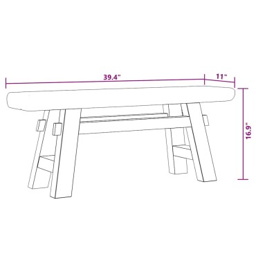 vidaXL Παγκάκι 100x28x43cm από Μείγμα Ανακυκλωμένων Ξύλων/Μασίφ teak 1 τεμ.