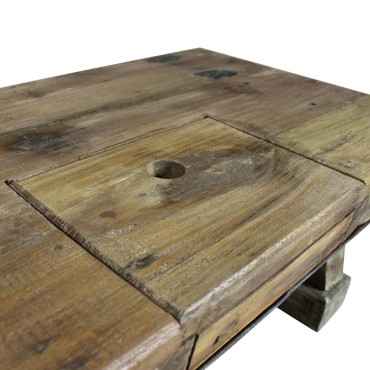 vidaXL Τραπεζάκι Σαλονιού 90x50x35cm από Μείγμα Ανακυκλωμένων Ξύλων 1 τεμ.