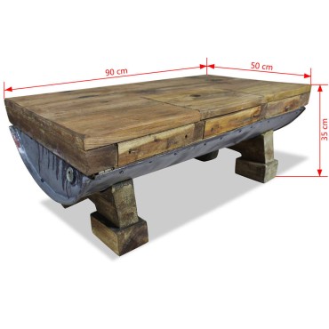 vidaXL Τραπεζάκι Σαλονιού 90x50x35cm από Μείγμα Ανακυκλωμένων Ξύλων 1 τεμ.