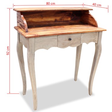 vidaXL Σεκρετέρ 80x40x92cm από Μασίφ Μαόνι 1 τεμ.