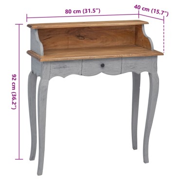 vidaXL Σεκρετέρ 80x40x92cm από Μασίφ Μαόνι 1 τεμ.