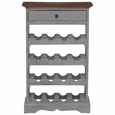 vidaXL Ραφιέρα/Σταντ Κρασιών 55x23x85cm Μασίφ Μαόνι 1 τεμ.