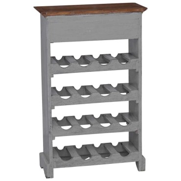 vidaXL Ραφιέρα/Σταντ Κρασιών 55x23x85cm Μασίφ Μαόνι 1 τεμ.