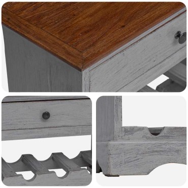 vidaXL Ραφιέρα/Σταντ Κρασιών 55x23x85cm Μασίφ Μαόνι 1 τεμ.