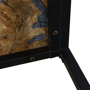 vidaXL Τραπεζάκι Σαλονιού 110x60x40cm από Ξύλο Teak και Ρητίνη 1 τεμ.