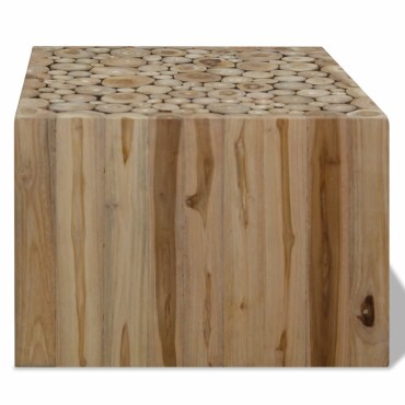 vidaXL Τραπεζάκι Σαλονιού 50x50x35cm από Αληθινό Ξύλο Teak 1 τεμ.