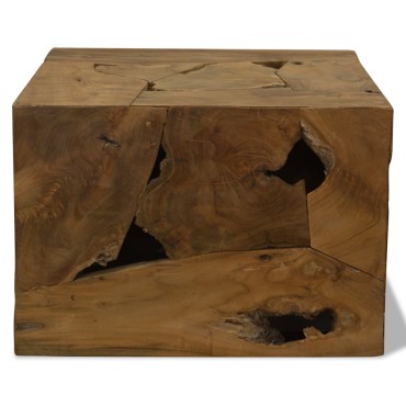 vidaXL Τραπεζάκι Σαλονιού Καφέ 50x50x35cm από Αληθινό Ξύλο Teak 1 τεμ.